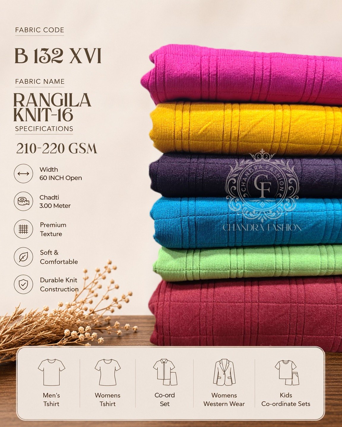 Rangila Knitted Fabric - 16
